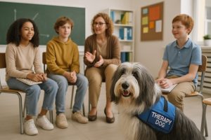 service dog breeds bearded collie therapy dog