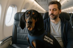 service dog breeds black and tan coonhound emotional support dog
