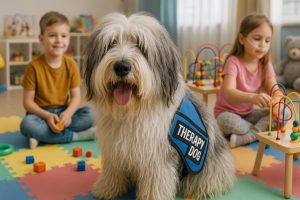 service dog breeds polish lowland sheepdog therapy dog