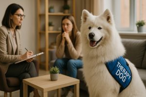 service dog breeds samoyed therapy dog