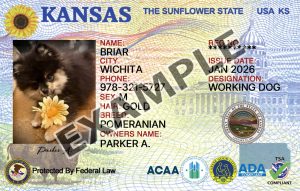 Kansas Dog Registration Card