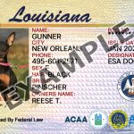 Louisiana Dog Registration Card