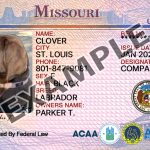 Missouri Dog Registration Card