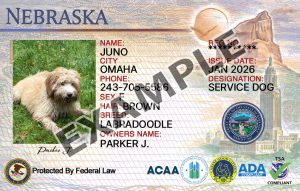 Nebraska Dog Registration Card
