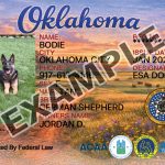 Oklahoma Dog Registration Card