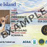 Rhode Island Dog Registration Card