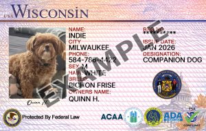 Wisconsin Dog Registration Card