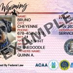 Wyoming Dog Registration Card