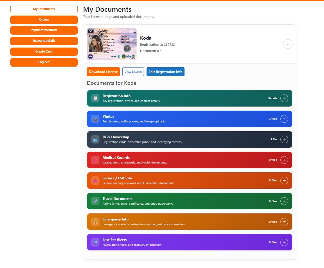 Official Dog Registry Dashboard Sneak Peak